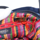 LOEWE Shoulder Bag Suede Leather Blue Auth 155939-17