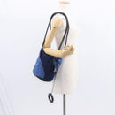 LOEWE Shoulder Bag Suede Leather Blue Auth 155939-22