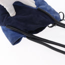 LOEWE Shoulder Bag Suede Leather Blue Auth 155939-6