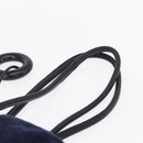 LOEWE Shoulder Bag Suede Leather Blue Auth 155939-8