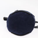 LOEWE Shoulder Bag Suede Leather Blue Auth 155939-5