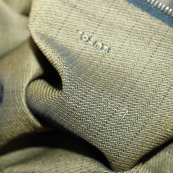 FENDI Zucca Canvas Shoulder Bag Black Brown Auth 155940