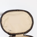 FENDI Zucca Canvas Vanity Hand Bag Black Brown Auth 155941-16