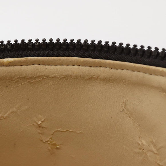 FENDI Zucca Canvas Vanity Hand Bag Black Brown Auth 155941