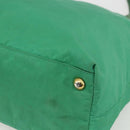 PRADA Tote Bag Nylon Green Gold Auth 155942-9