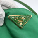 PRADA Tote Bag Nylon Green Gold Auth 155942-17