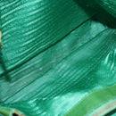 PRADA Tote Bag Nylon Green Gold Auth 155942-10