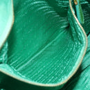PRADA Tote Bag Nylon Green Gold Auth 155942-22