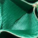 PRADA Tote Bag Nylon Green Gold Auth 155942-23