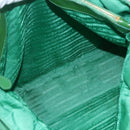PRADA Tote Bag Nylon Green Gold Auth 155942-24