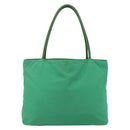 PRADA Tote Bag Nylon Green Gold Auth 155942-2