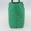 PRADA Tote Bag Nylon Green Gold Auth 155942-3