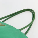 PRADA Tote Bag Nylon Green Gold Auth 155942-8