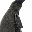 PRADA Sports Hand Bag Wool Gray Silver Auth 155944-15