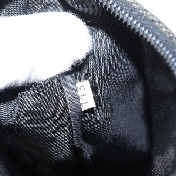 PRADA Sports Hand Bag Wool Gray Silver Auth 155944