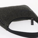 PRADA Sports Hand Bag Wool Gray Silver Auth 155944-7