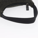 PRADA Sports Hand Bag Wool Gray Silver Auth 155944-8