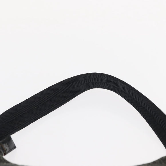 PRADA Sports Hand Bag Wool Gray Silver Auth 155944