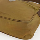 PRADA Shoulder Bag Nylon Brown Silver Auth 155945-10