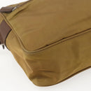 PRADA Shoulder Bag Nylon Brown Silver Auth 155945-11