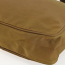 PRADA Shoulder Bag Nylon Brown Silver Auth 155945-12