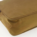 PRADA Shoulder Bag Nylon Brown Silver Auth 155945-13