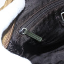 PRADA Shoulder Bag Nylon Brown Silver Auth 155945-17