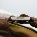 PRADA Shoulder Bag Nylon Brown Silver Auth 155945-24