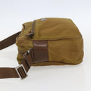 PRADA Shoulder Bag Nylon Brown Silver Auth 155945-4