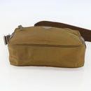 PRADA Shoulder Bag Nylon Brown Silver Auth 155945-9
