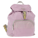 PRADA Backpack Nylon Pink Silver Auth 155946-1
