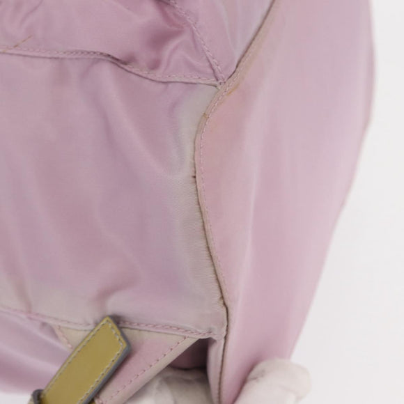 PRADA Backpack Nylon Pink Silver Auth 155946