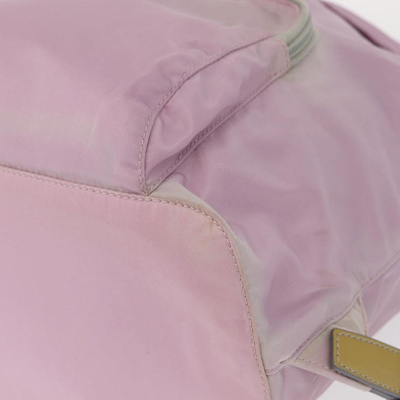 PRADA Backpack Nylon Pink Silver Auth 155946