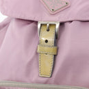 PRADA Backpack Nylon Pink Silver Auth 155946-20