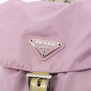 PRADA Backpack Nylon Pink Silver Auth 155946-19