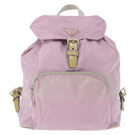PRADA Backpack Nylon Pink Silver Auth 155946 - 0