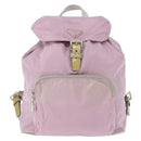 PRADA Backpack Nylon Pink Silver Auth 155946-13
