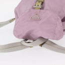 PRADA Backpack Nylon Pink Silver Auth 155946-6