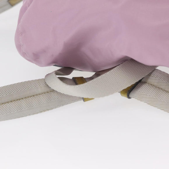 PRADA Backpack Nylon Pink Silver Auth 155946