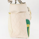 CHANEL Chain Tote Bag No5 Canvas Beige Silver CC Auth 155949-5