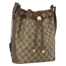 GUCCI GG Supreme Web Sherry Line Bag PVC Beige Gold 164 02 034 Auth 155951-1