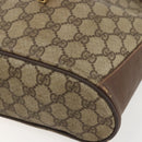 GUCCI GG Supreme Web Sherry Line Bag PVC Beige Gold 164 02 034 Auth 155951-10