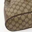 GUCCI GG Supreme Web Sherry Line Bag PVC Beige Gold 164 02 034 Auth 155951-11