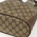 GUCCI GG Supreme Web Sherry Line Bag PVC Beige Gold 164 02 034 Auth 155951-12