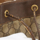 GUCCI GG Supreme Web Sherry Line Bag PVC Beige Gold 164 02 034 Auth 155951-15