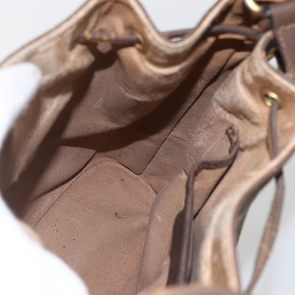 GUCCI GG Supreme Web Sherry Line Bag PVC Beige Gold 164 02 034 Auth 155951