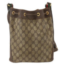 GUCCI GG Supreme Web Sherry Line Bag PVC Beige Gold 164 02 034 Auth 155951-3