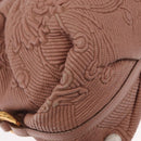 BVLGARI Chandra Shoulder Bag Leather Pink Gold Auth 155952-12