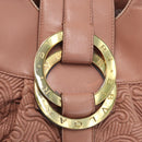 BVLGARI Chandra Shoulder Bag Leather Pink Gold Auth 155952-14