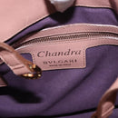 BVLGARI Chandra Shoulder Bag Leather Pink Gold Auth 155952-16